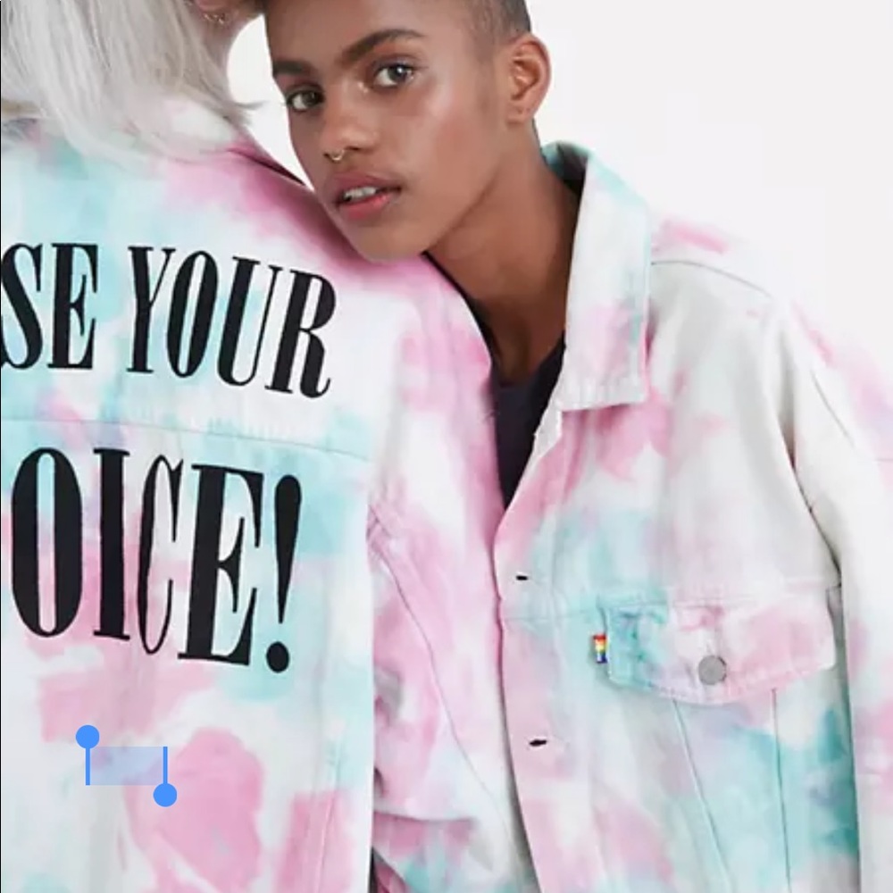 Levi’s Oversized Tie Dye Trucker Statement Jacket